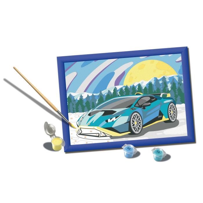 CreArt Kids Paint by Numbers Kit Lamborghini 18x24cm Ages 7+ 25842 Ravensburger