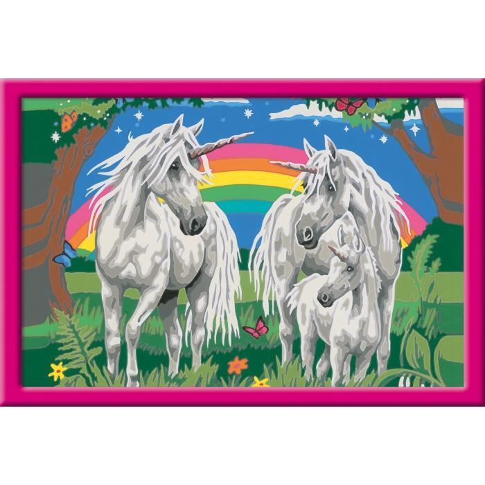 CreArt Kids Paint by Numbers Kit 31x21cm In the Land of Unicorns, Ages 9+, 25849