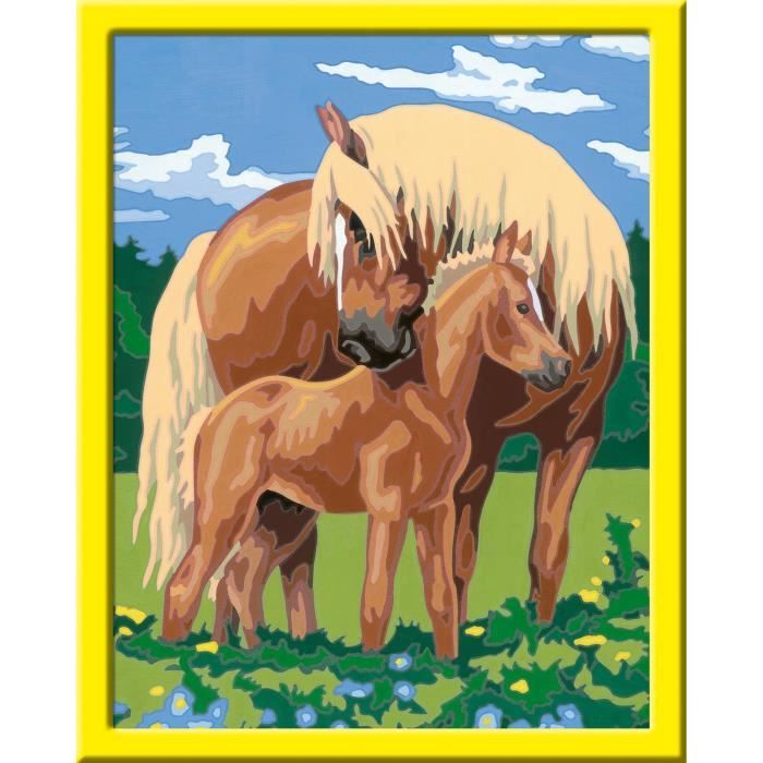 Ravensburger CreArt Kids Paint by Numbers Kit Proud Horses 31x21cm Ages 7+ 25850