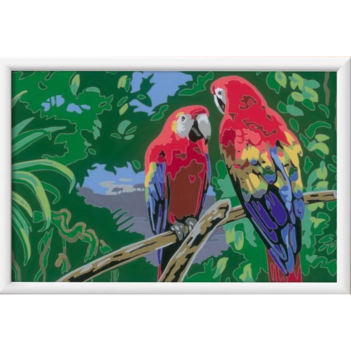 Ravensburger CreArt Kids Paint by Numbers Kit Parrots 31x21cm Ages 7+ 25854