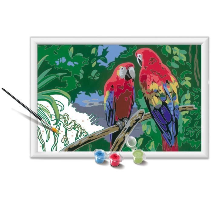 Ravensburger CreArt Kids Paint by Numbers Kit Parrots 31x21cm Ages 7+ 25854