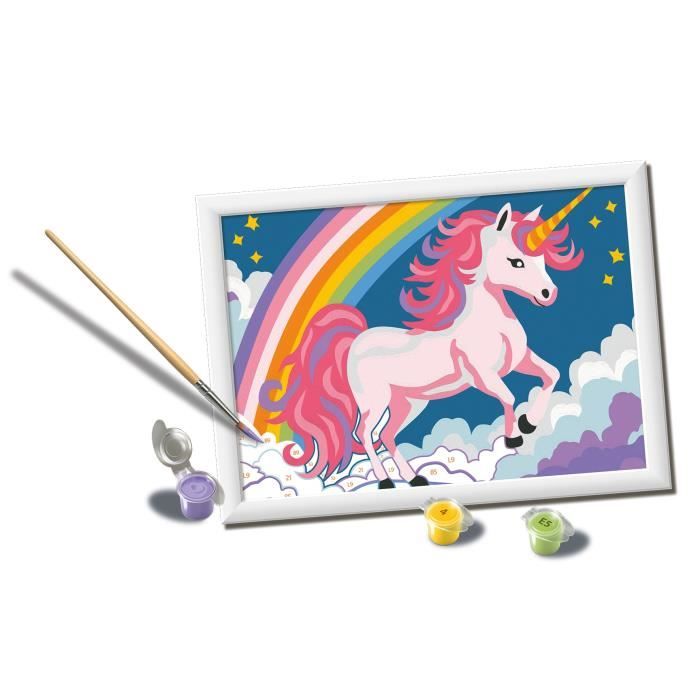 Ravensburger CreArt Kids Paint by Numbers Kit Neon Unicorn 18x24cm Ages 7+ 25904
