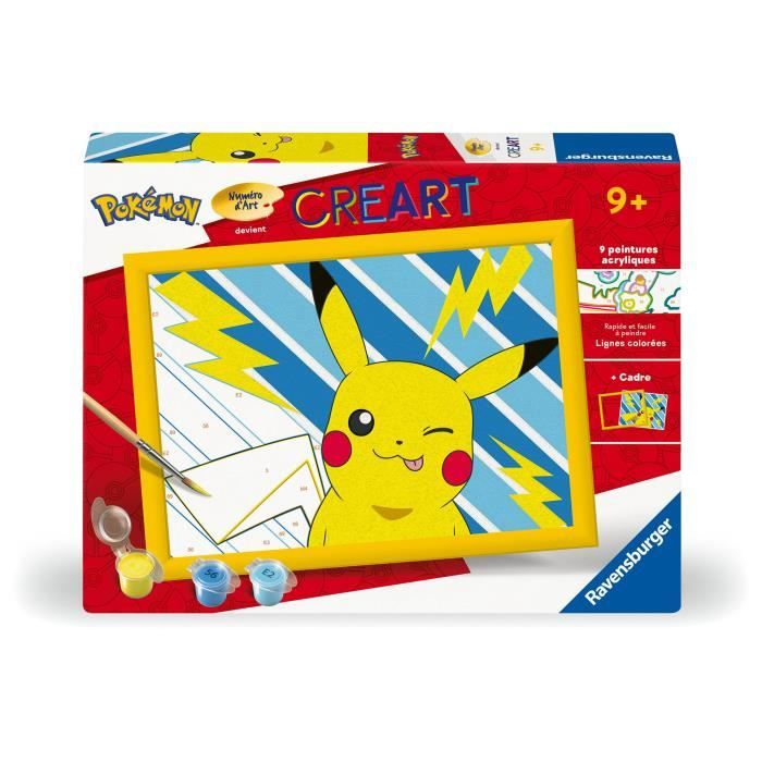 Ravensburger CreArt Kids Paint by Numbers Kit Pikachu Lightning Bolt 18x24cm Ages 7+ 25905