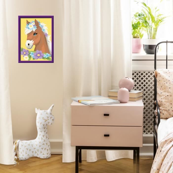 Ravensburger CreArt Kids Paint by Numbers Kit Flowery Horse 18x24cm Ages 7+ 25906