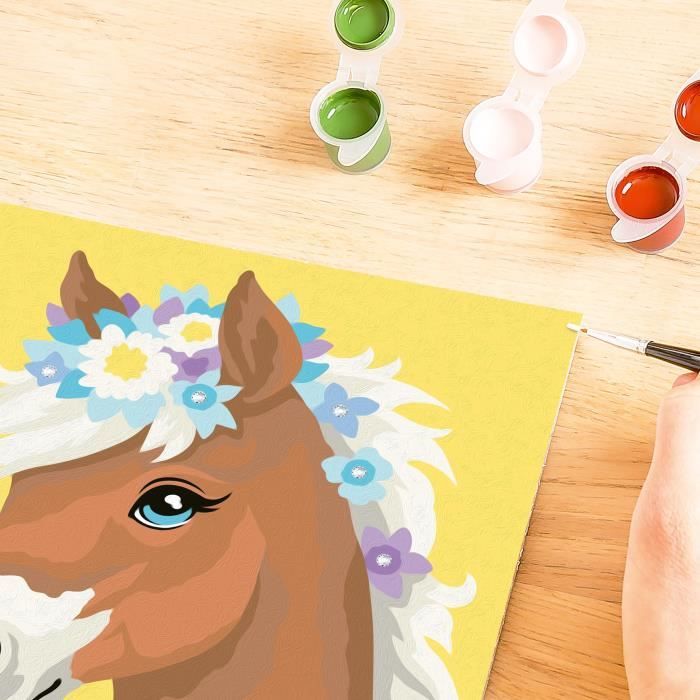 Ravensburger CreArt Kids Paint by Numbers Kit Flowery Horse 18x24cm Ages 7+ 25906