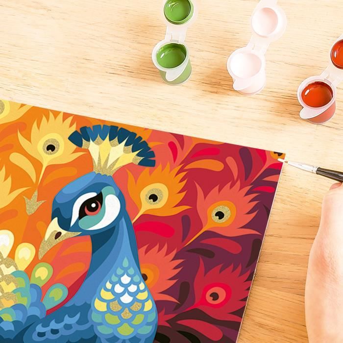 CreArt Kids Paint by Numbers Kit 31x21cm Peacock, Ages 9+, 25907