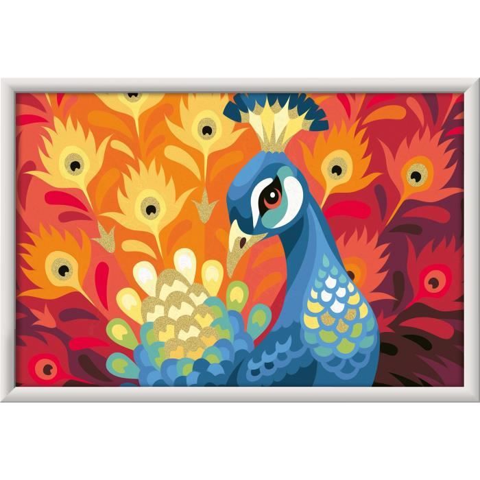 CreArt Kids Paint by Numbers Kit 31x21cm Peacock, Ages 9+, 25907