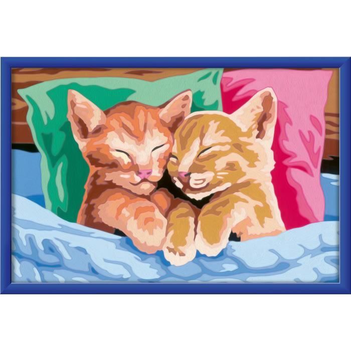 CreArt Kids Paint by Numbers Kit 31x21cm Sleeping Kittens, Ages 11+