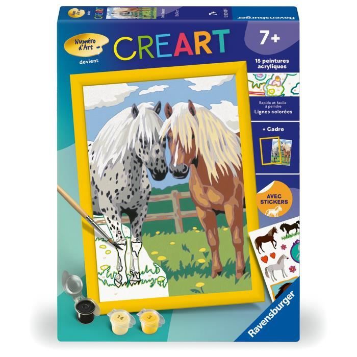 Ravensburger CreArt Kids Paint by Numbers Duo Horses 18x24 cm 18x24cm