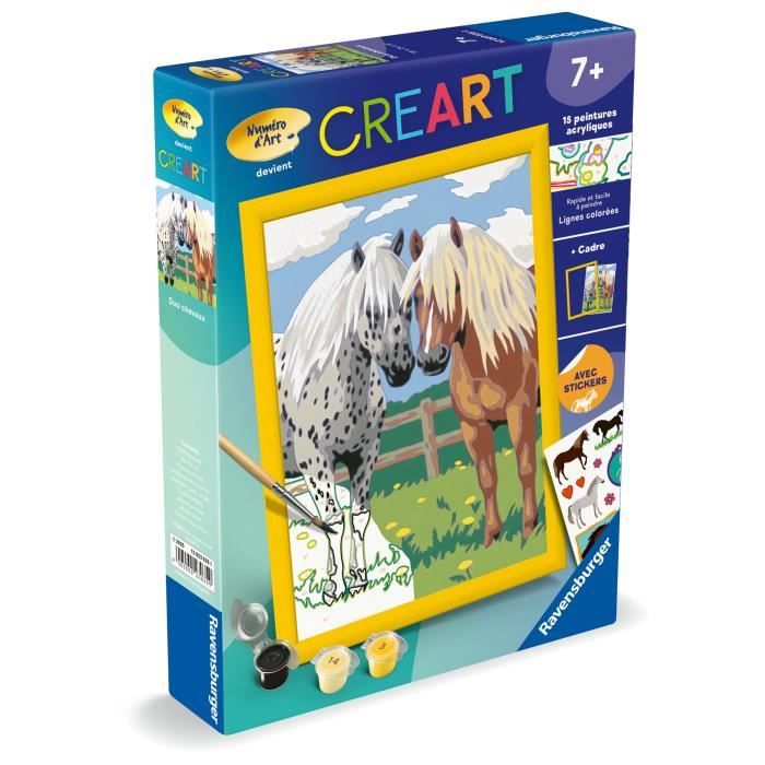Ravensburger CreArt Kids Paint by Numbers Duo Horses 18x24 cm 18x24cm