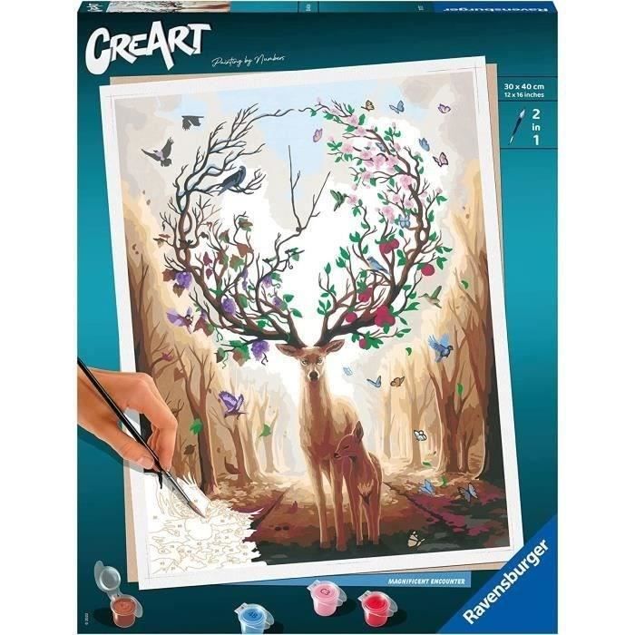 CreArt Magic Deer Paint by Numbers Kit 30x40 cm - Series B, Ages 12+, 00020273