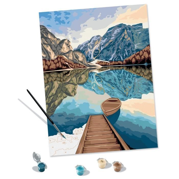 Ravensburger CreArt Paint by Numbers Kit - Lake Views 30x40 cm - For Ages 12+