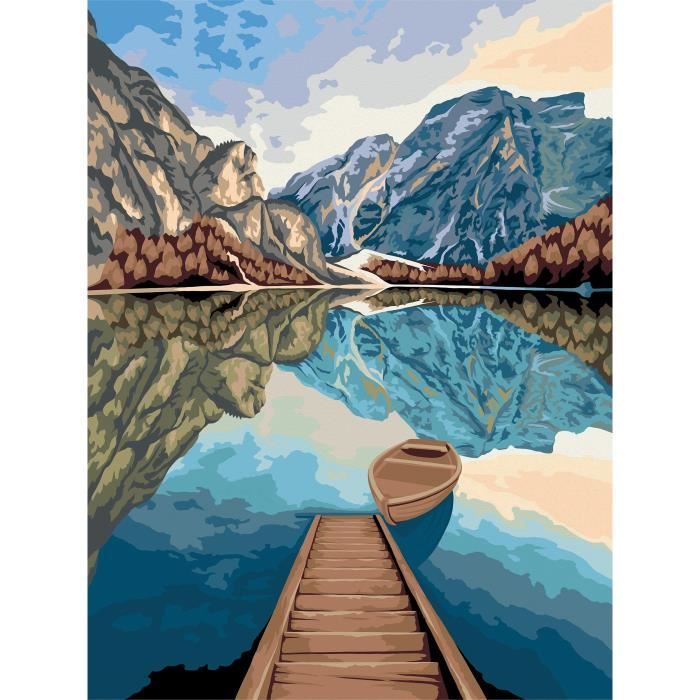 Ravensburger CreArt Paint by Numbers Kit - Lake Views 30x40 cm - For Ages 12+