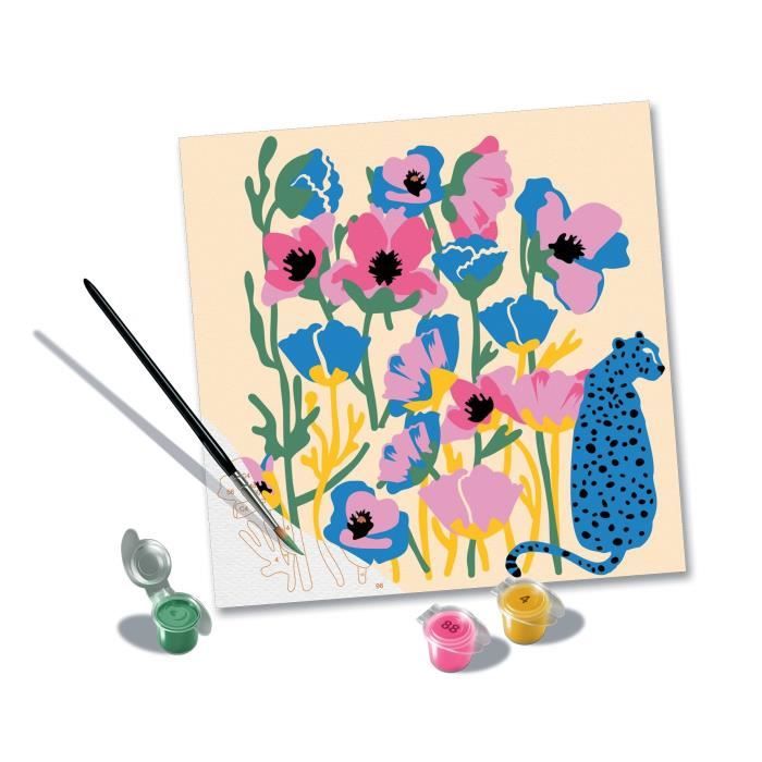 Ravensburger CreaArt Poppy Paint by Numbers - Limited Edition 20x20 cm - For Ages 12+