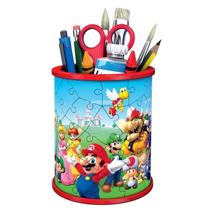 Ravensburger - Super Mario 3D Pencil Holder - 54 Pieces - No Glue Required - Ages 6+