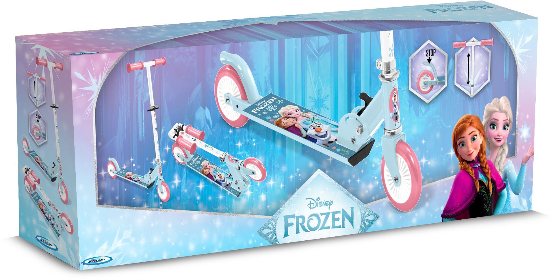 FROZEN - Folding Children's Scooter - RN246042 - Blue - For Ages 5+