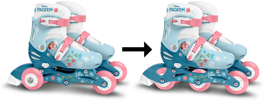 2-in-1 Inline Skates - Frozen - Girls - Blue - Size 27-30