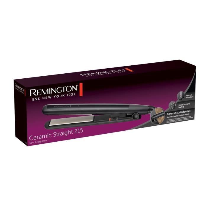 REMINGTON S1370 Ceramic Straight Hair Straightener – Max Temperature 215° – Automatic Stop – Ceramic Coating
