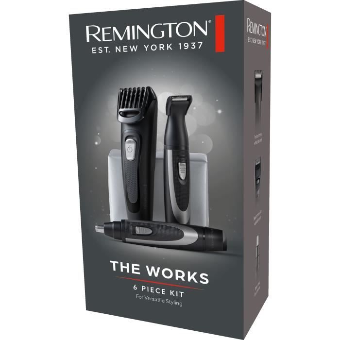 REMINGTON The Works Beard Kit - USB Powered with Self-Sharpening Trimmer