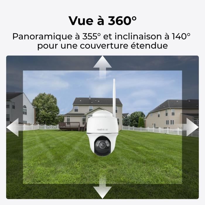 REOLINK Outdoor Camera - B440 - 4K Resolution - Solar Panel - White