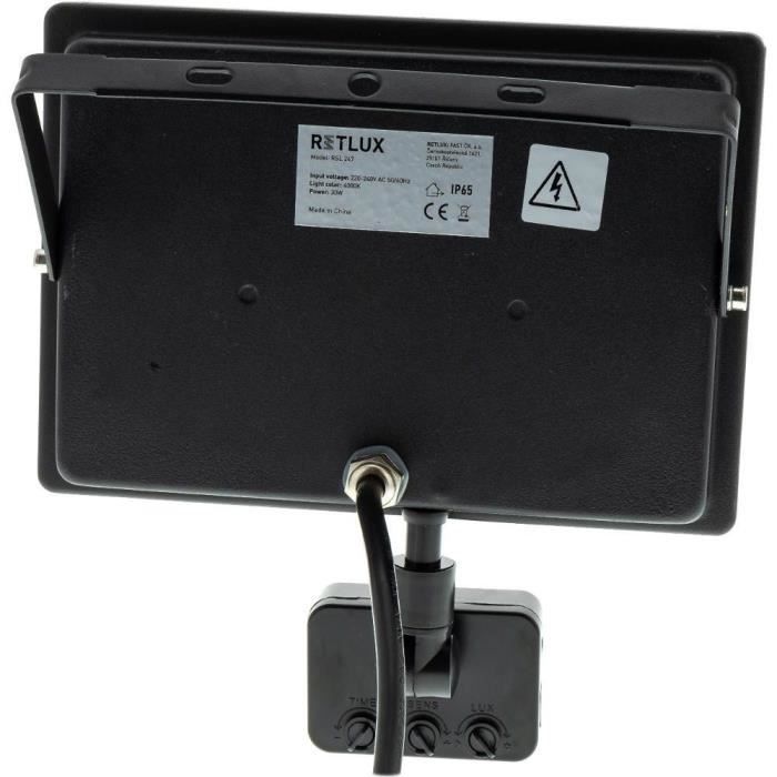 RETLUX LED Floodlight with Motion Detector - 30W - 2400 lm - 4000K - RSL 247