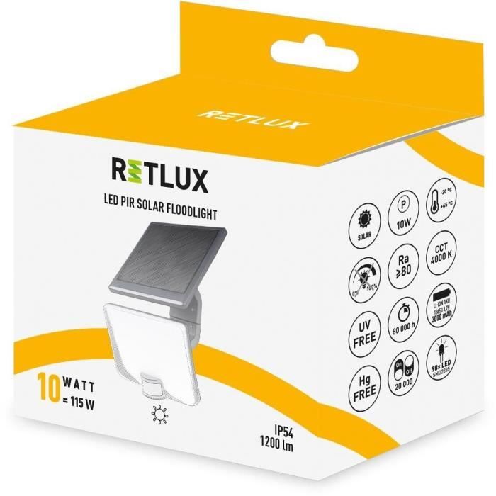 RETLUX LED Floodlight - RSL 258 - With Motion Detector - 1200 Lumens - Outdoor Use
