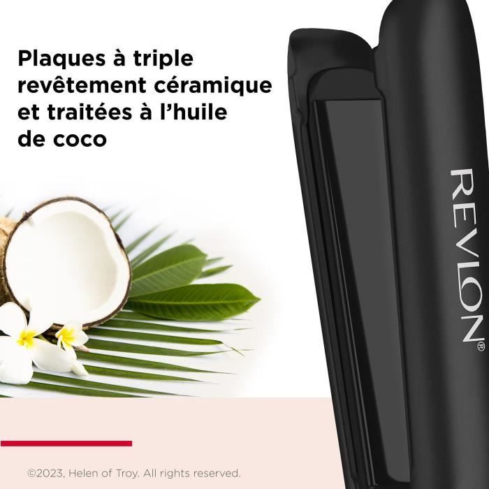 Revlon Smoothstay RVST2211P Coconut Hair Straightener - 25 mm, Travel Pouch