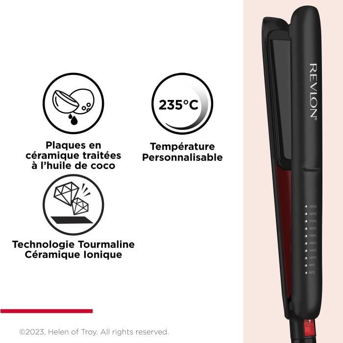 Revlon Smoothstay RVST2211P Coconut Hair Straightener - 25 mm, Travel Pouch
