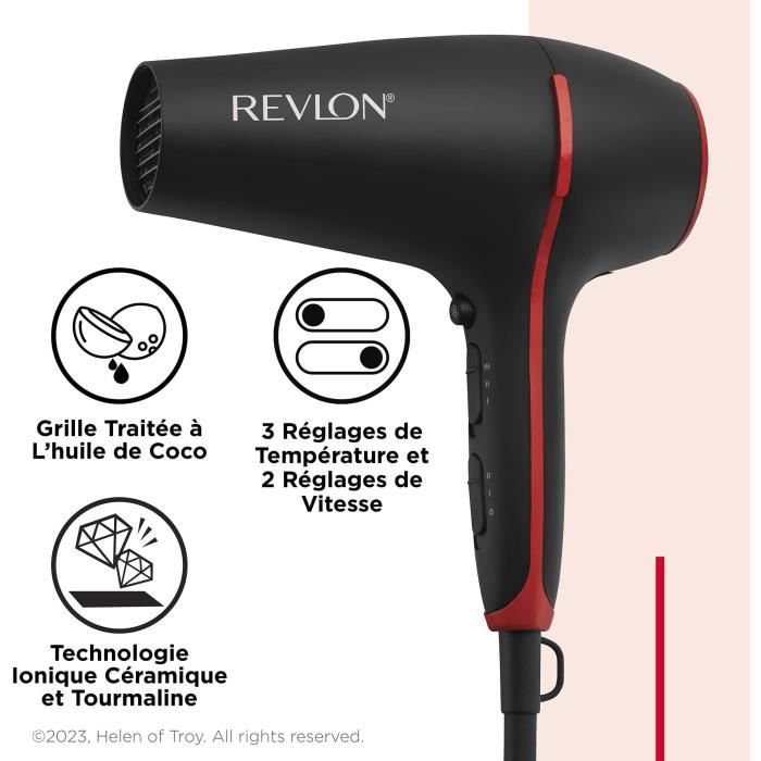 REVLON Smoothstay Hair Dryer - RVDR5317E - 2000 W - 3 Heat Settings - 2 Speed Settings