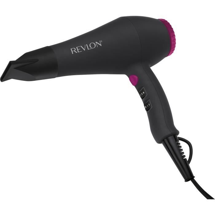 Hair dryer - REVLON - RVDR5251E - Perfect Heat - 2000 W - AC motor - 2 speeds - Black / Pink