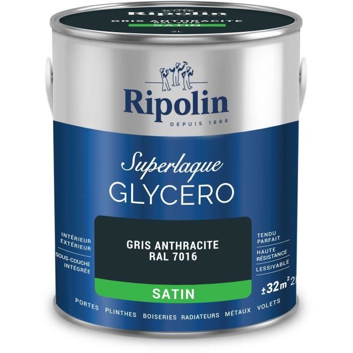 Ripolin Primer Paint RAL 7016 Anthracite Grey Satin - 2 L