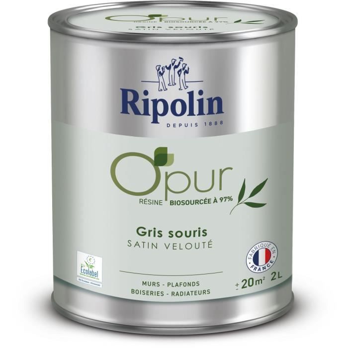 RIPOLIN O'PUR Paint - Mouse Grey Velvety Satin - 2 L