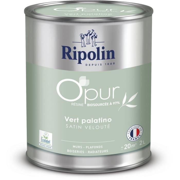 Ripolin Primer Paint for Walls, Woodwork, Radiators - Green Palatino Satin - 2 L