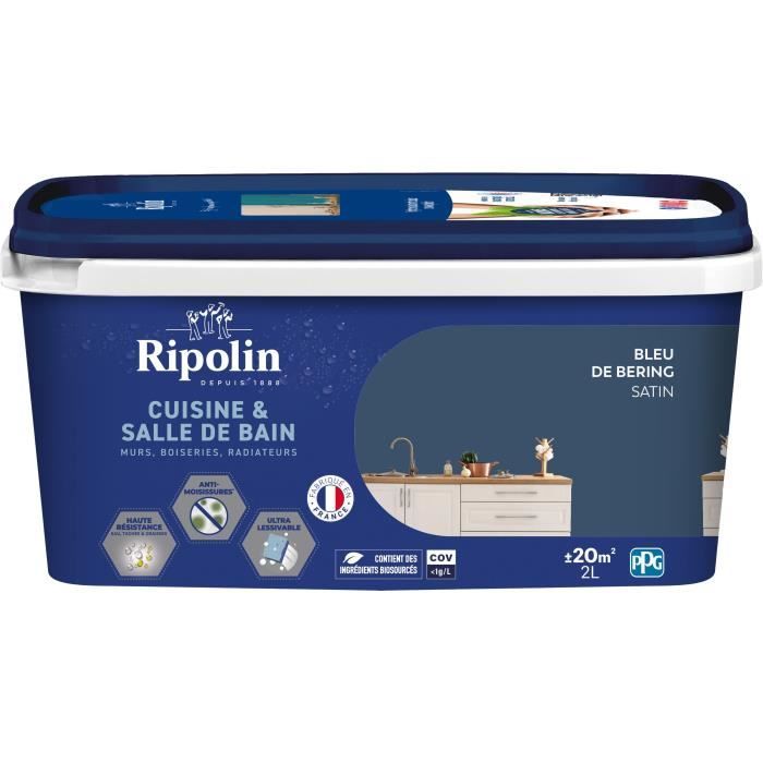 Ripolin Kitchen and Bathroom Paint - Bering Blue - 2 L
