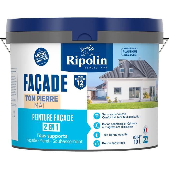 Ripolin Classic 2-in-1 Facade Paint - Stone Tone - Matte - 10 L