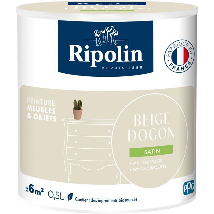 Ripolin - Furniture Paint - 0.5 L - Dogon Beige - Satin Finish - Indoor/Outdoor