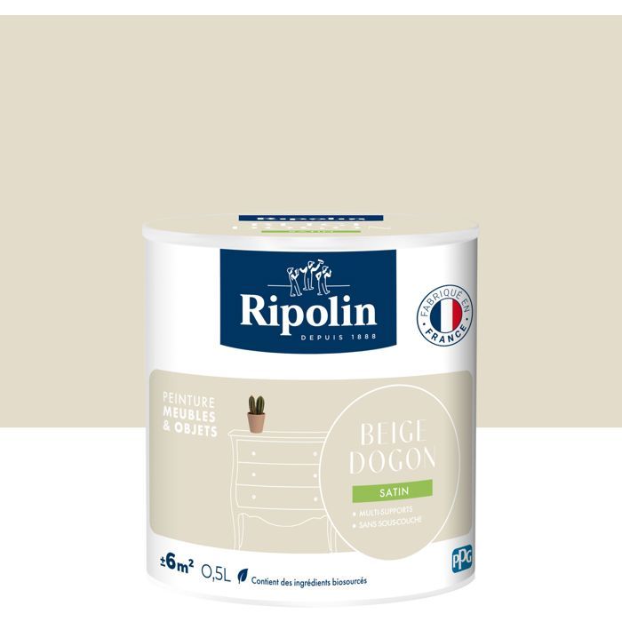 Ripolin - Furniture Paint - 0.5 L - Dogon Beige - Satin Finish - Indoor/Outdoor
