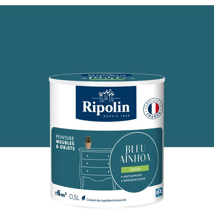 Ripolin Furniture Paint - Ainhoa Blue - Satin Finish - 0.5 L