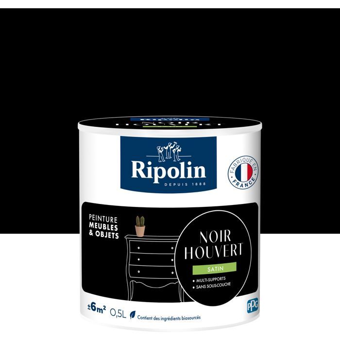 Ripolin Furniture Paint - Black Oak - Satin Finish - 0.5 L
