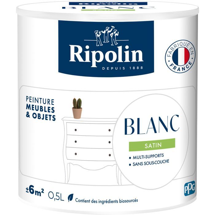Ripolin Furniture Paint - White - Satin - 0.5 L
