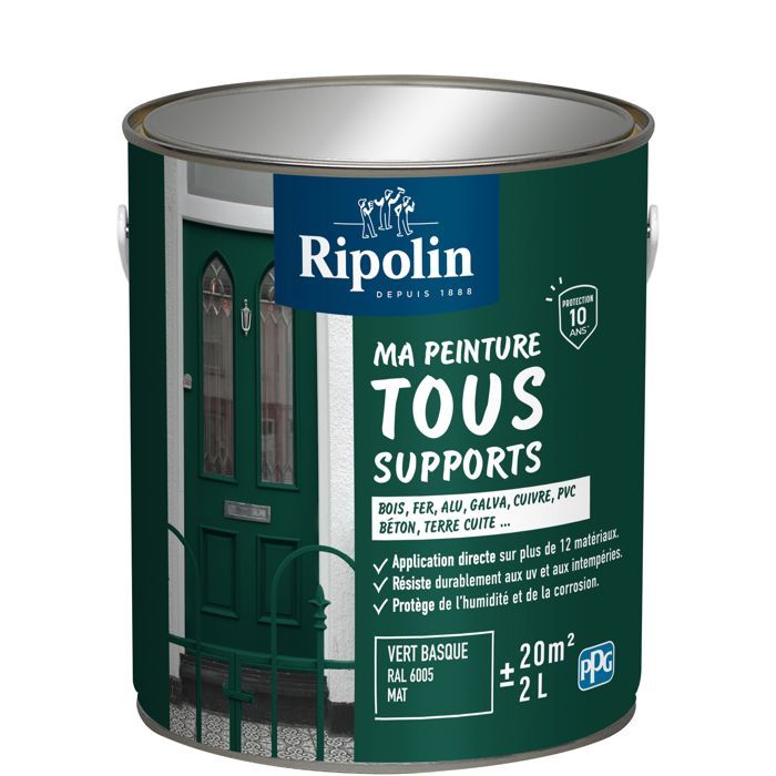 Ripolin Multi-surface Paint - Basque Green - Matte - 2 L
