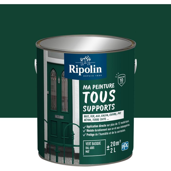 Ripolin Multi-surface Paint - Basque Green - Matte - 2 L