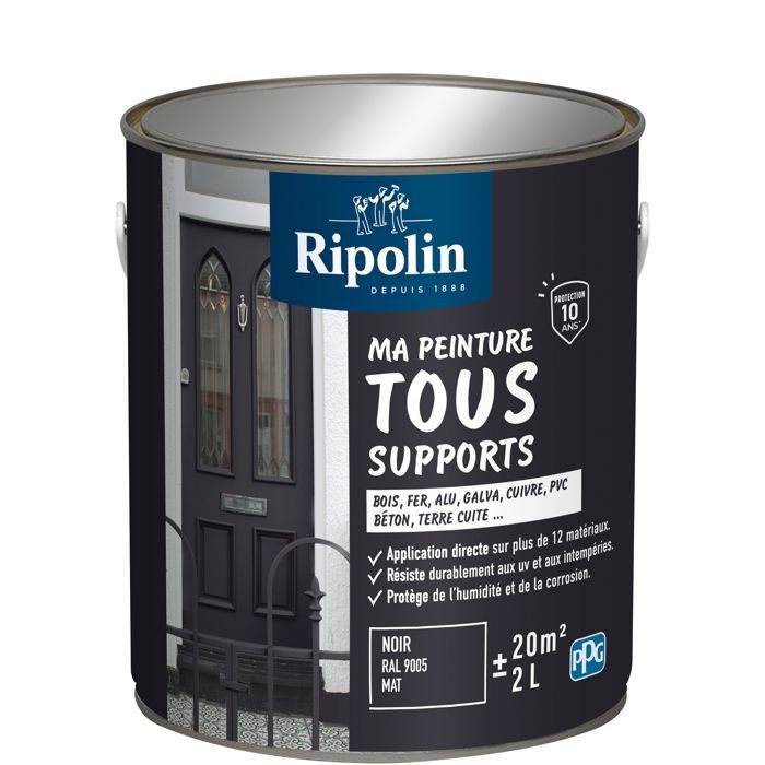 Ripolin Multi-surface Paint - Black - Matte - 2 L