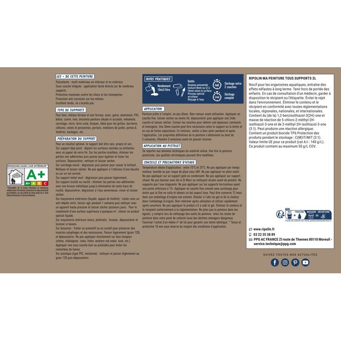 Ripolin Multi-surface Paint - Mocha Beige - Matte - 2 L