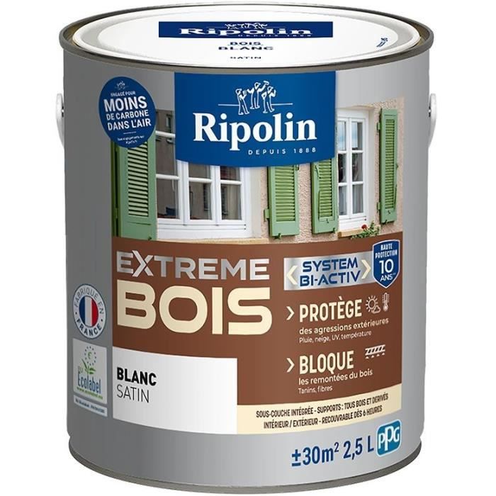 Ripolin Extreme Protection Satin Wood Paint - White - 2.5 L