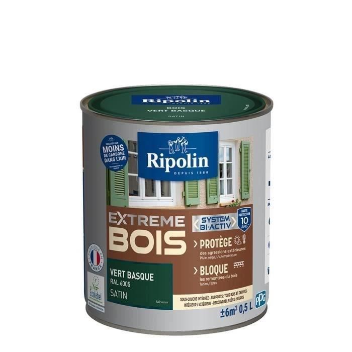 RIPOLIN Satin Wood Paint - High Protection 10 Years - Basque Green