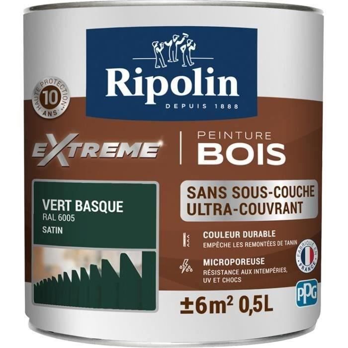 RIPOLIN Satin Wood Paint - High Protection 10 Years - Basque Green