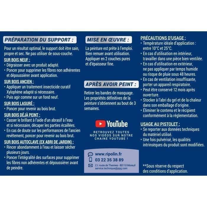 RIPOLIN Satin Wood Paint - High Protection 10 Years - Basque Green