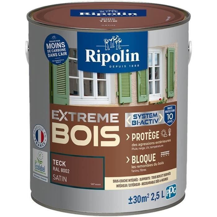 RIPOLIN - Extreme Protection Teak Wood - Satin - 2.5 L