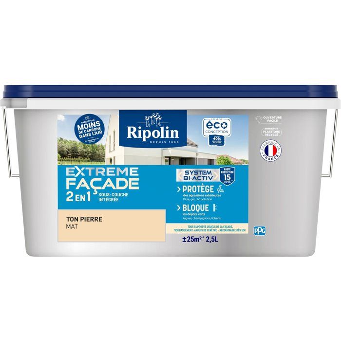 Ripolin 2-in-1 Extreme Facade Paint - Stone Tone - Matte - 2.5 L
